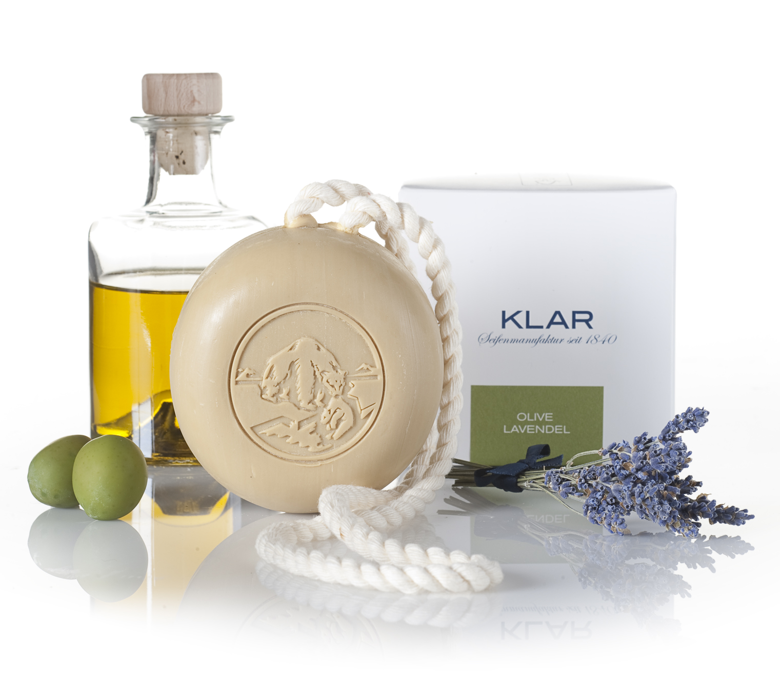 Klar_110024 - Haar- und Körperseife Olive und Lavendel